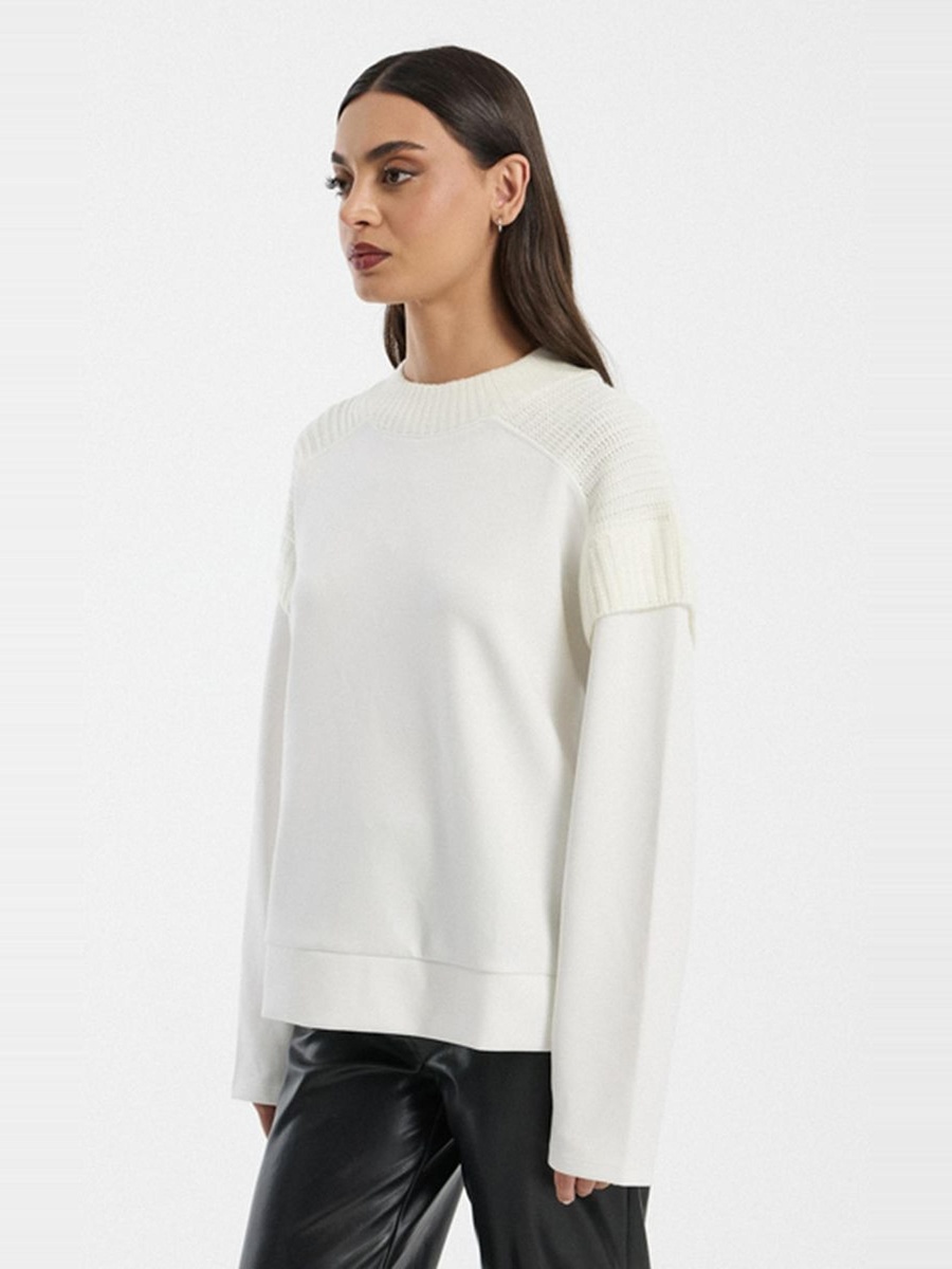 Knit Detail Sweatshirt
