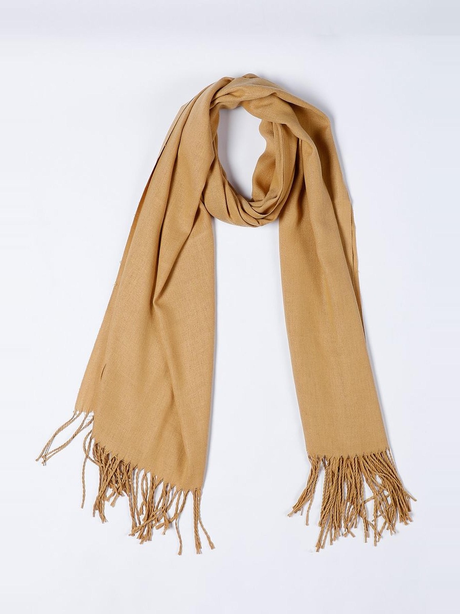 Plain Scarf with Fringe