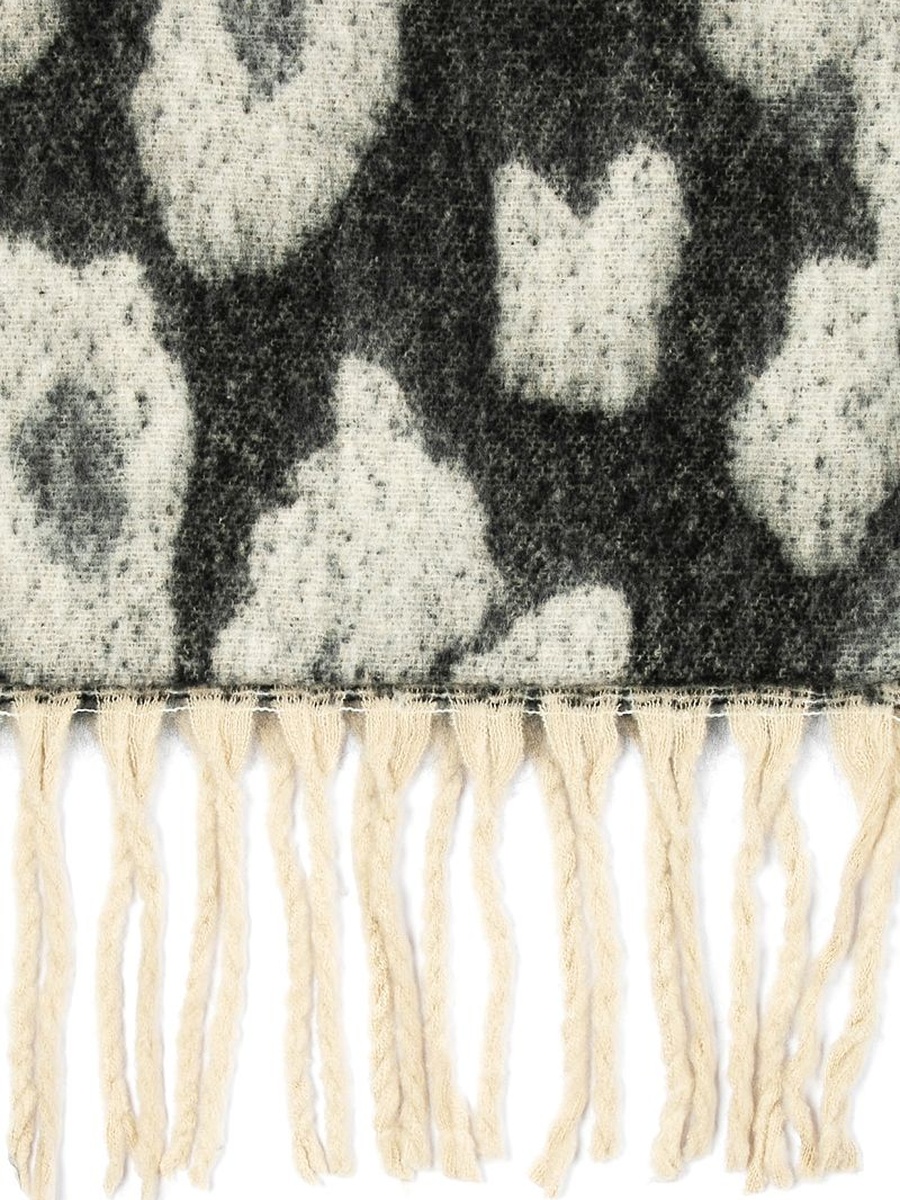 Textured Animal Print Scarf