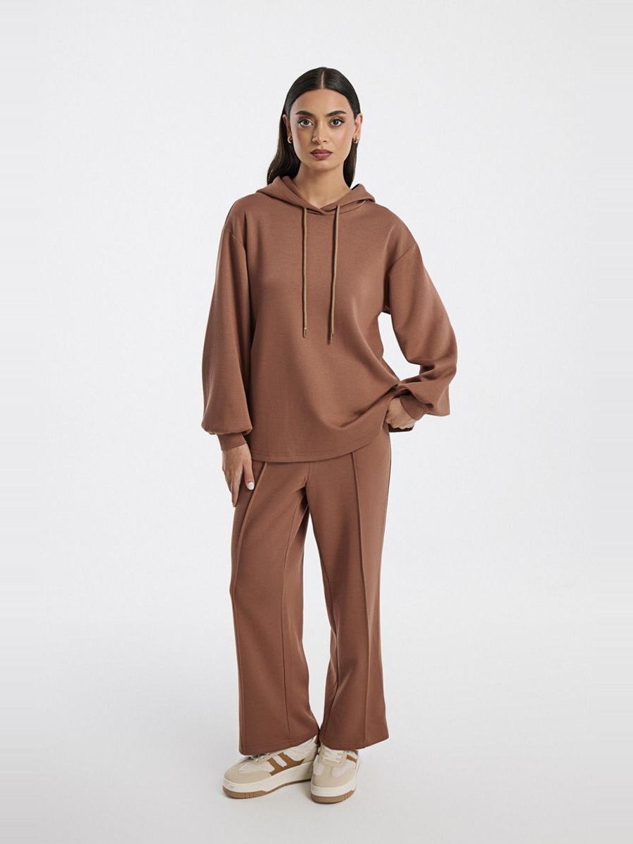 Straight Pants with Front Pleat