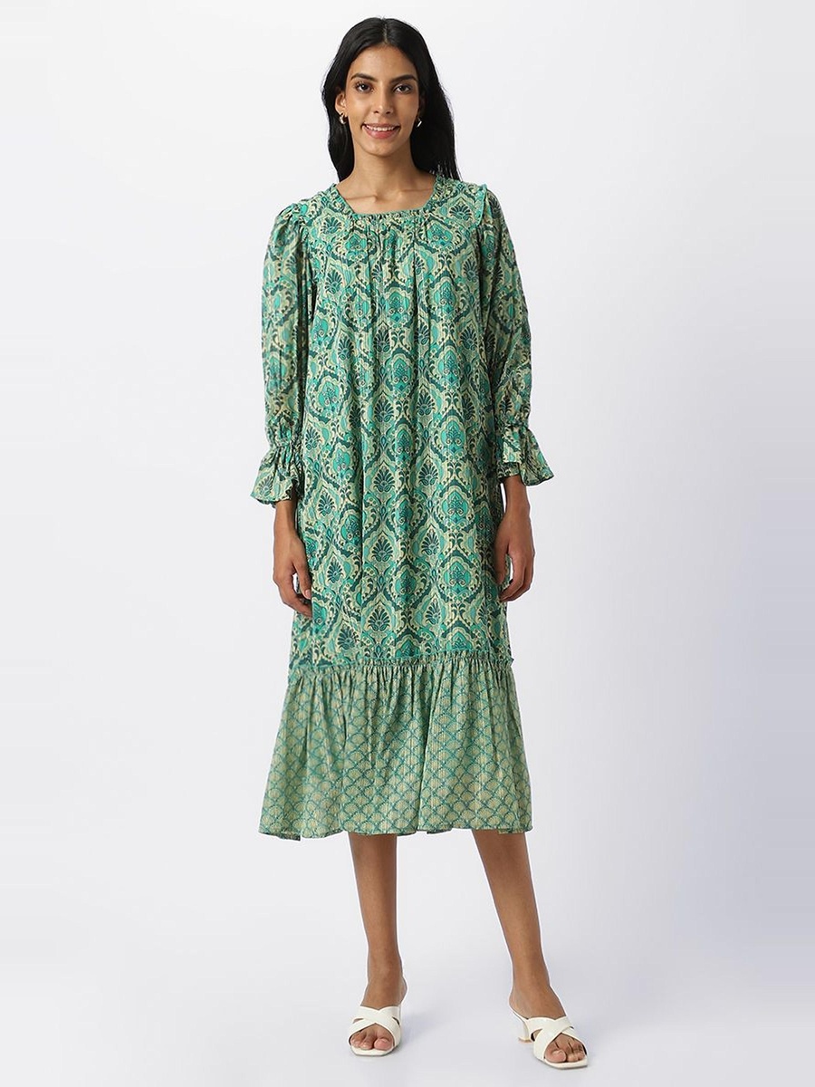 Printed Midi Dress