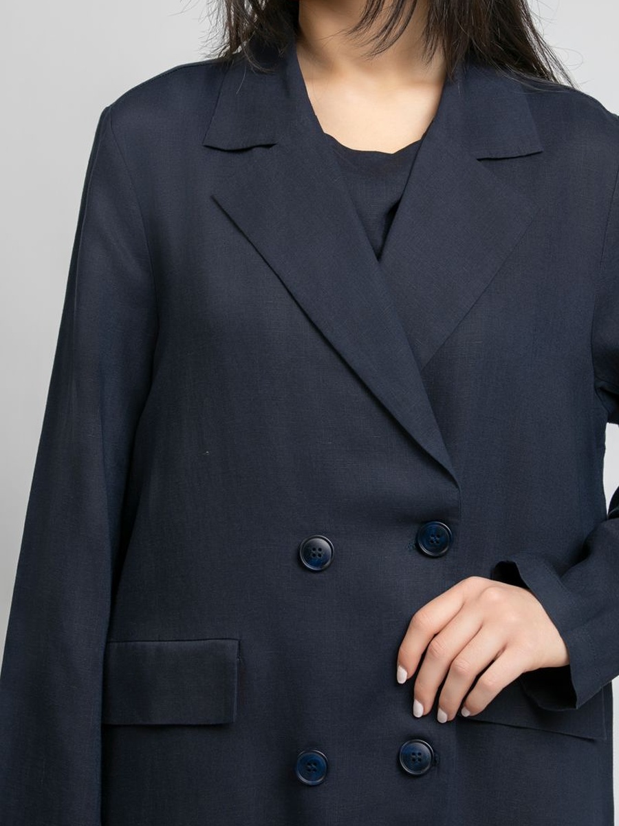 Double Breasted Long Jacket Abaya