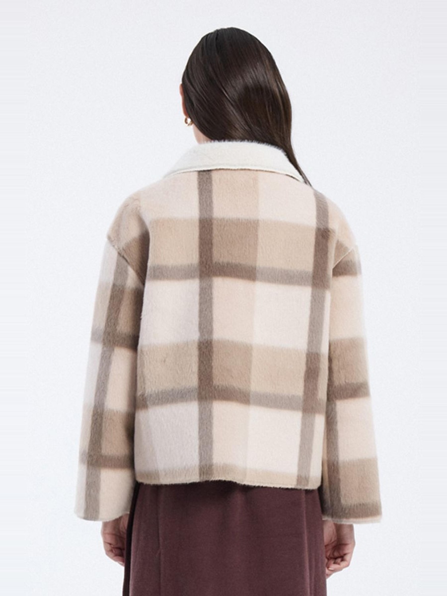 Plaid Button Front Jacket