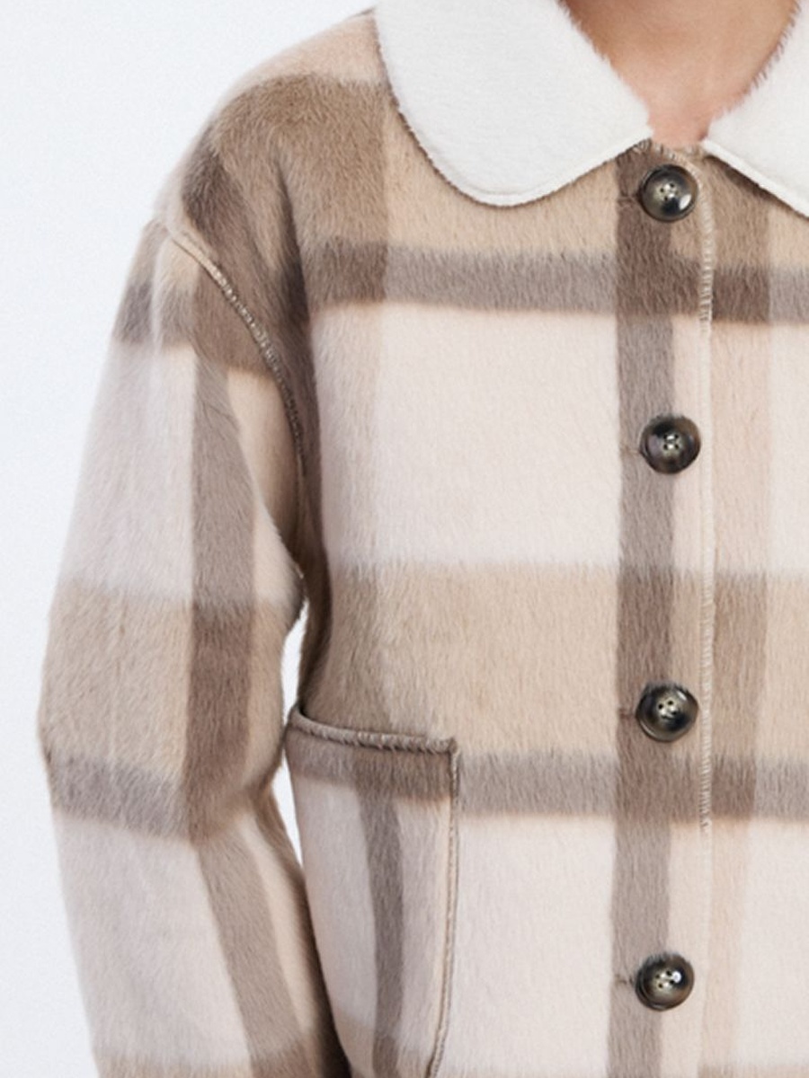 Plaid Button Front Jacket
