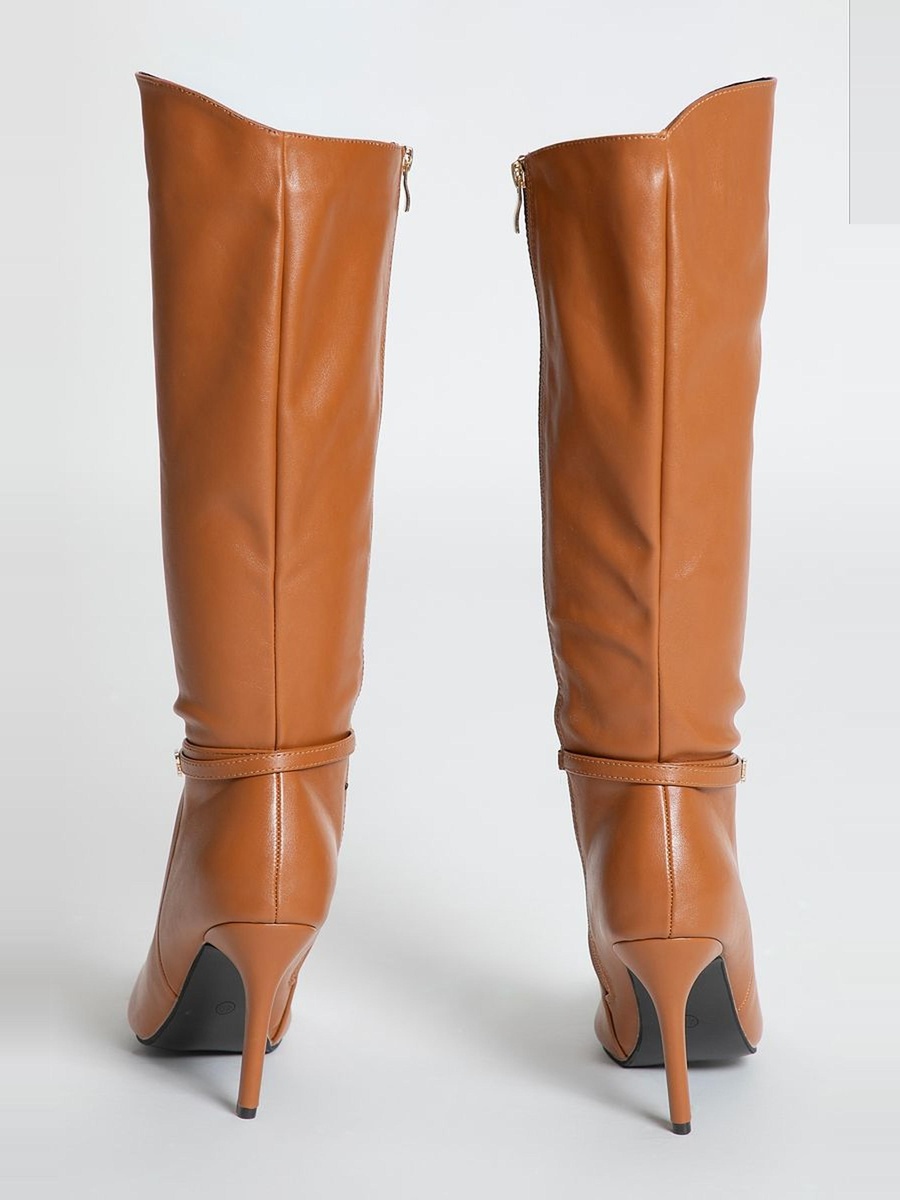 Knee High Boots with Side Zipper