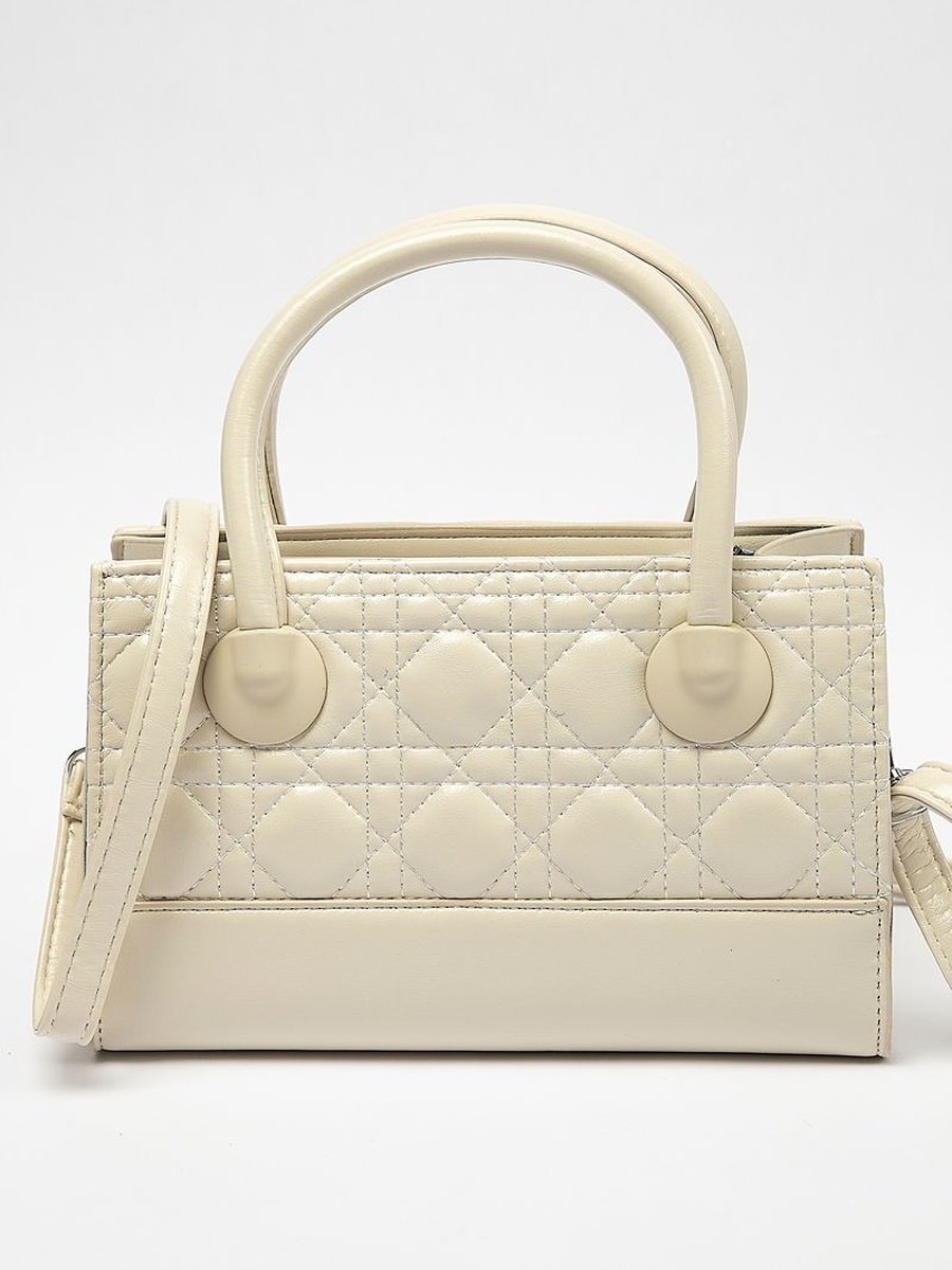 Quilted Handbag with Detachable Strap