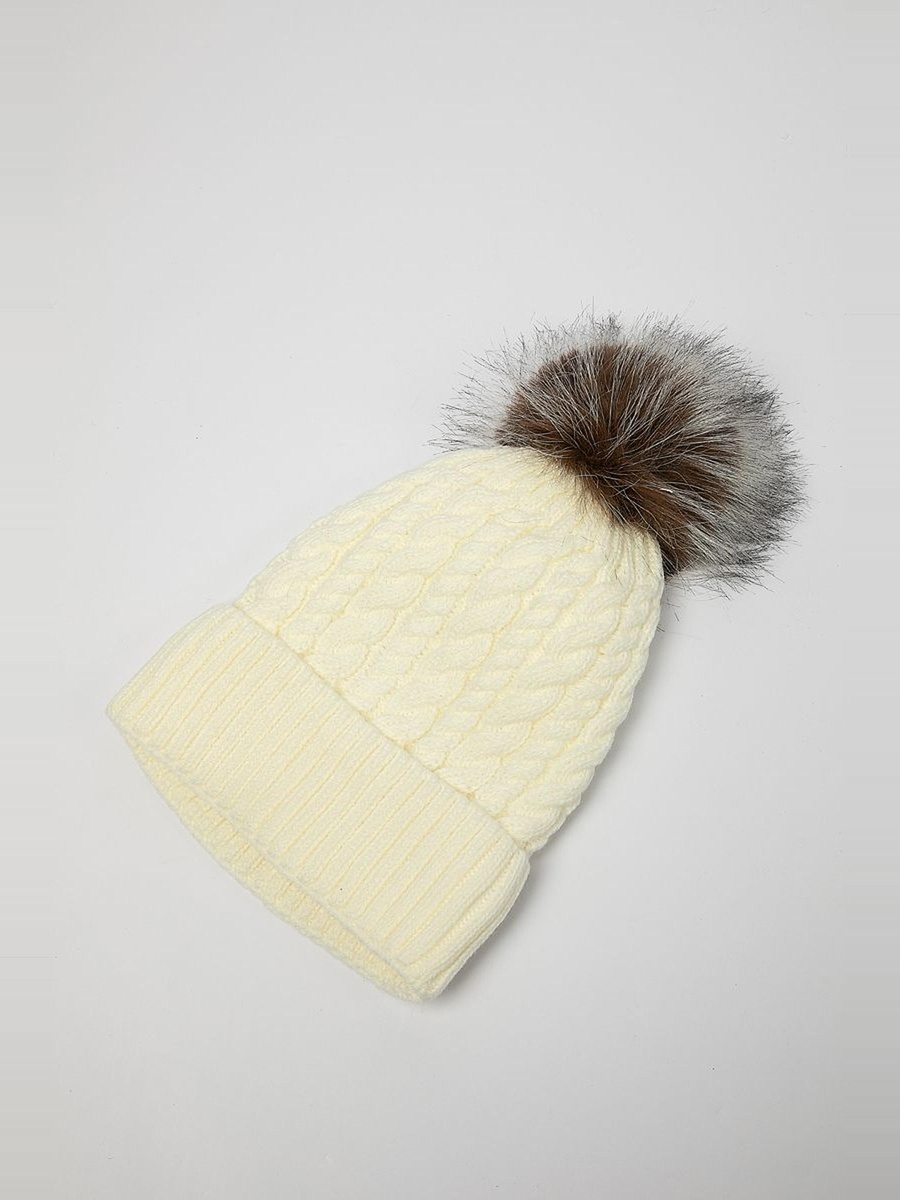 Knitted Beanie with Pom Pom