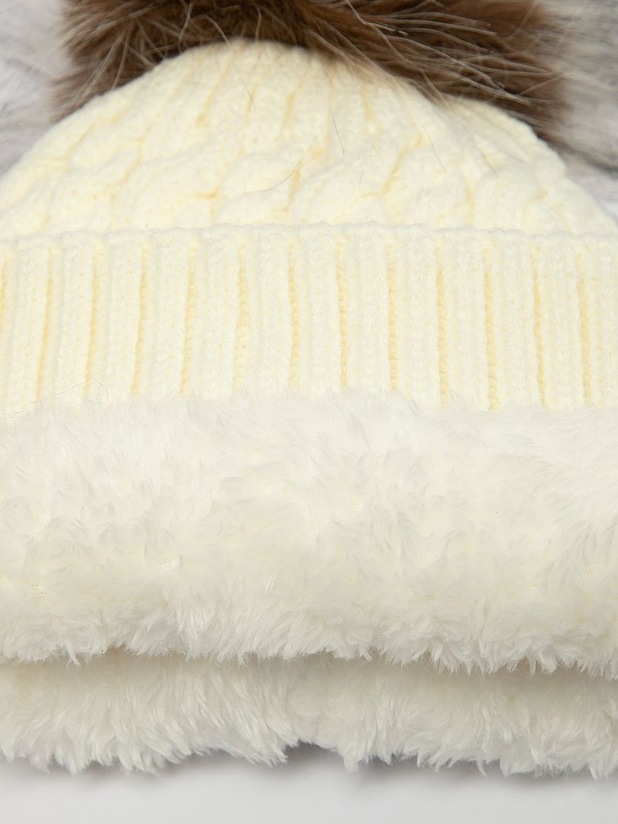 Knitted Beanie with Pom Pom