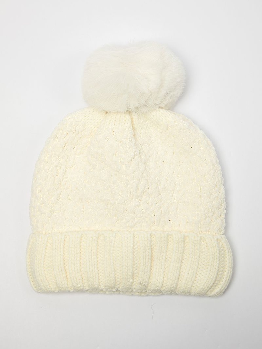 Knitted Beanie with Pom Pom