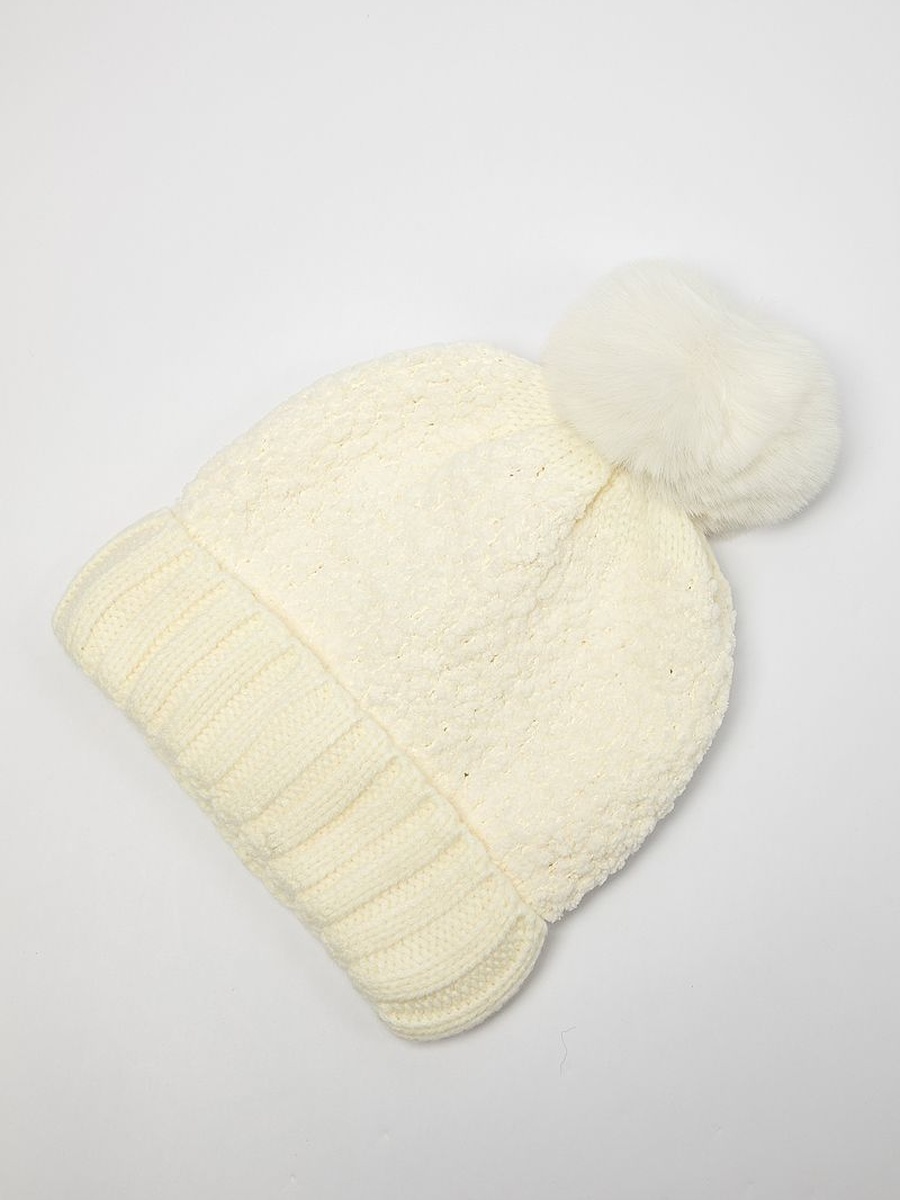 Knitted Beanie with Pom Pom