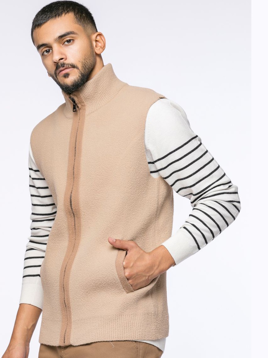 Contrast Knitted Vest