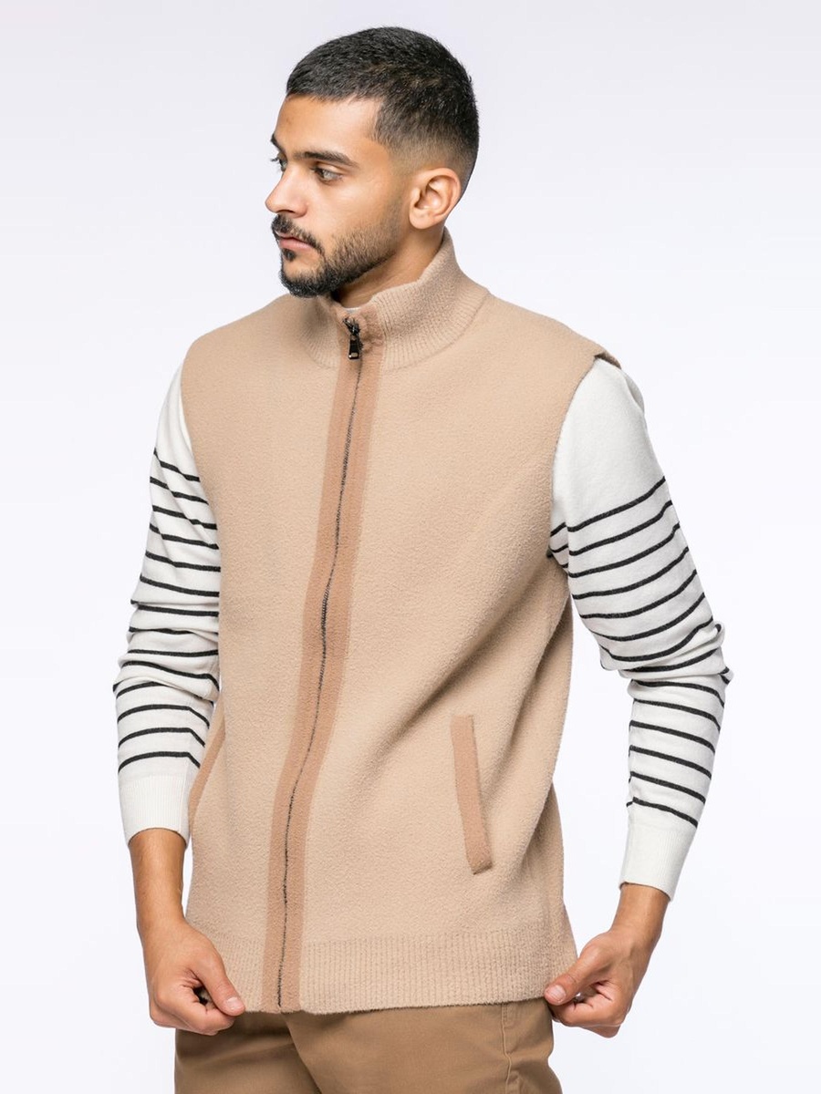 Contrast Knitted Vest