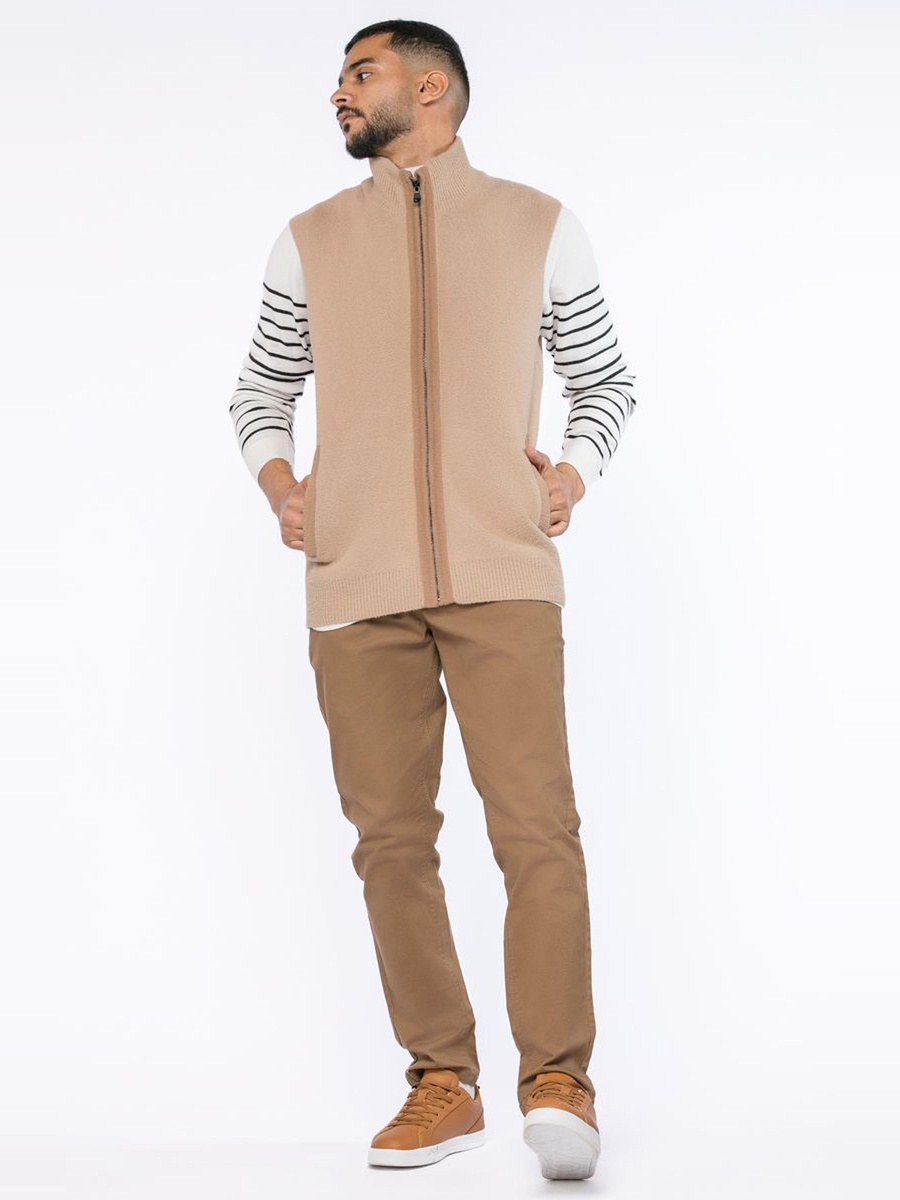 Contrast Knitted Vest