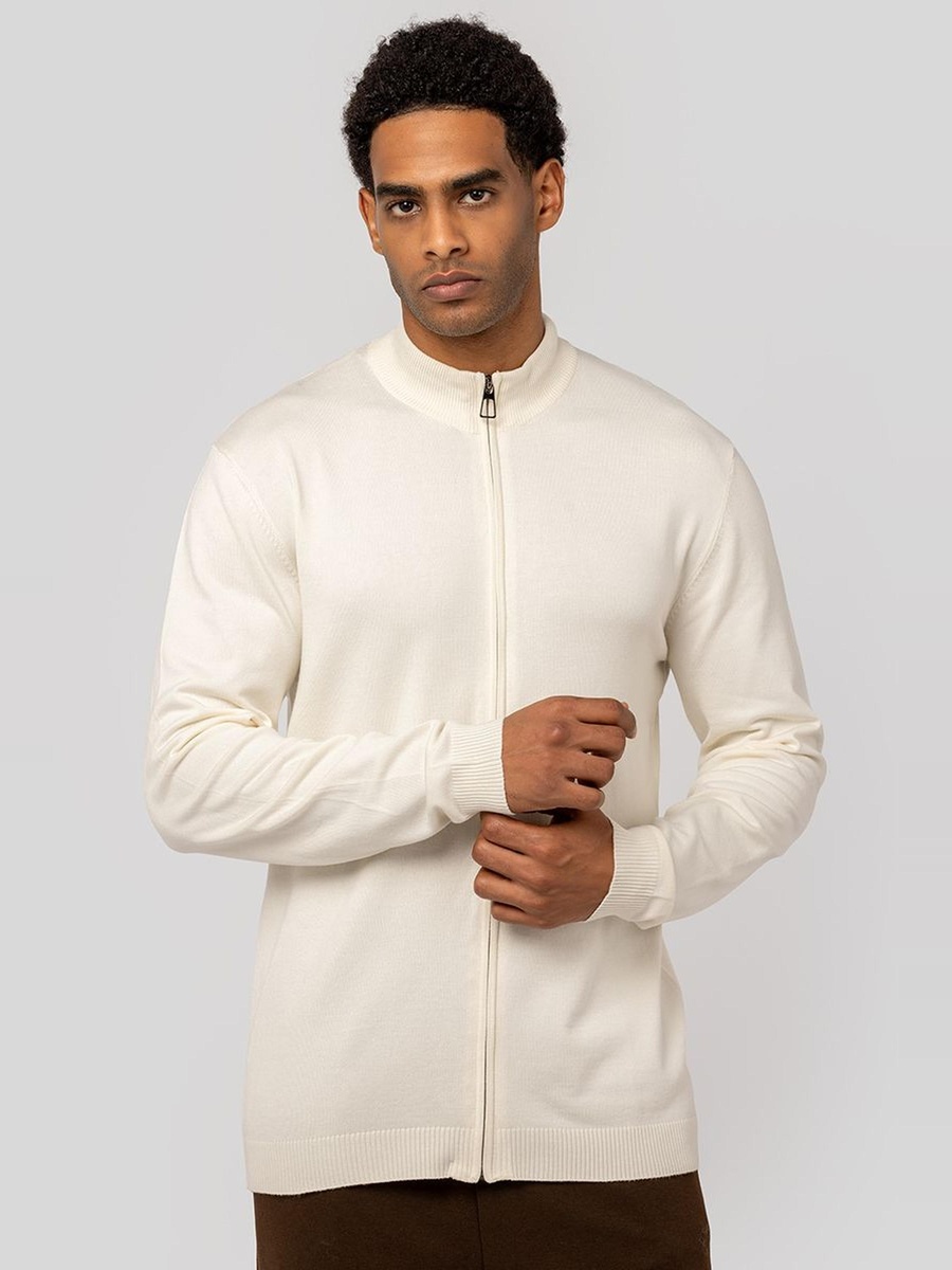 Knitted Zip Up Cardigan