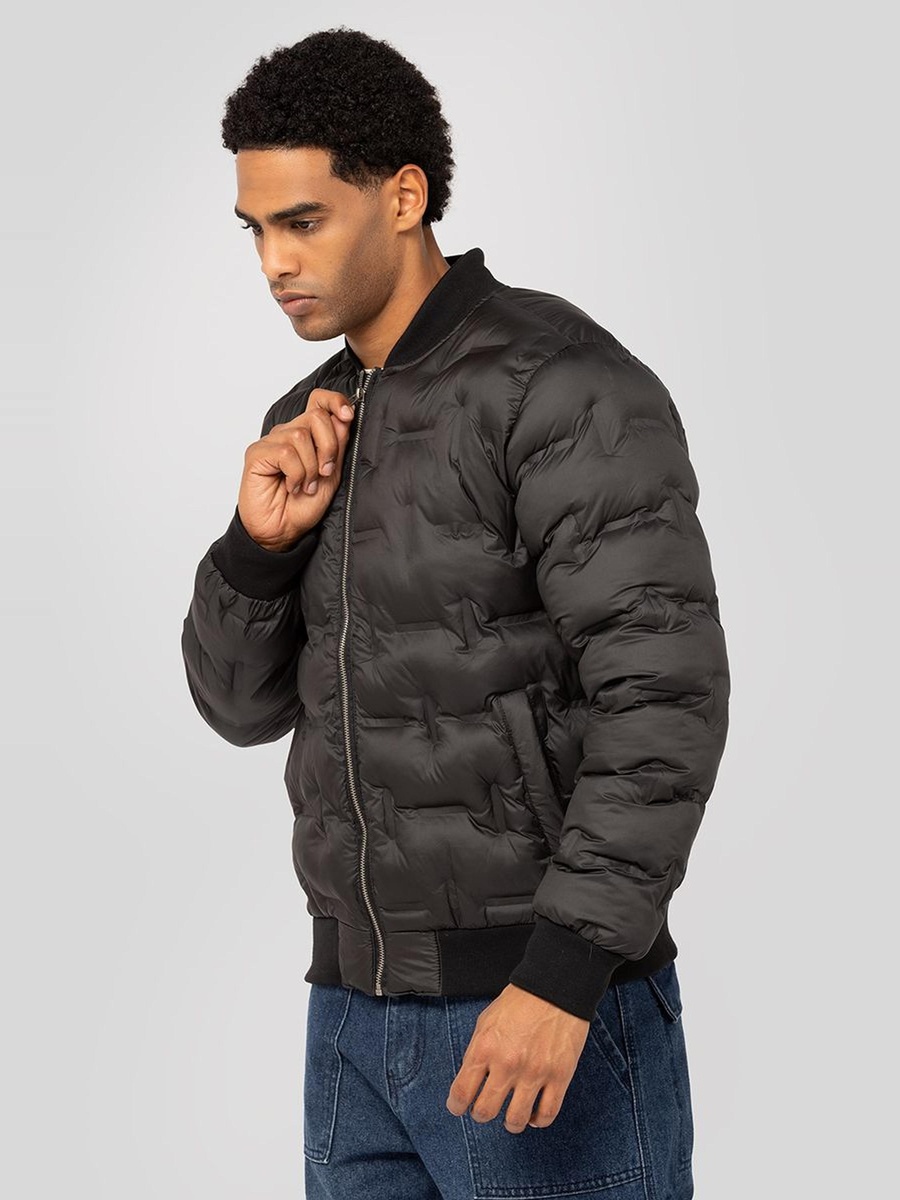 Quilted Puffer Bomber Jacket