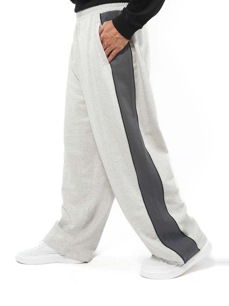 Wide Leg Sweatpants with Side Lining