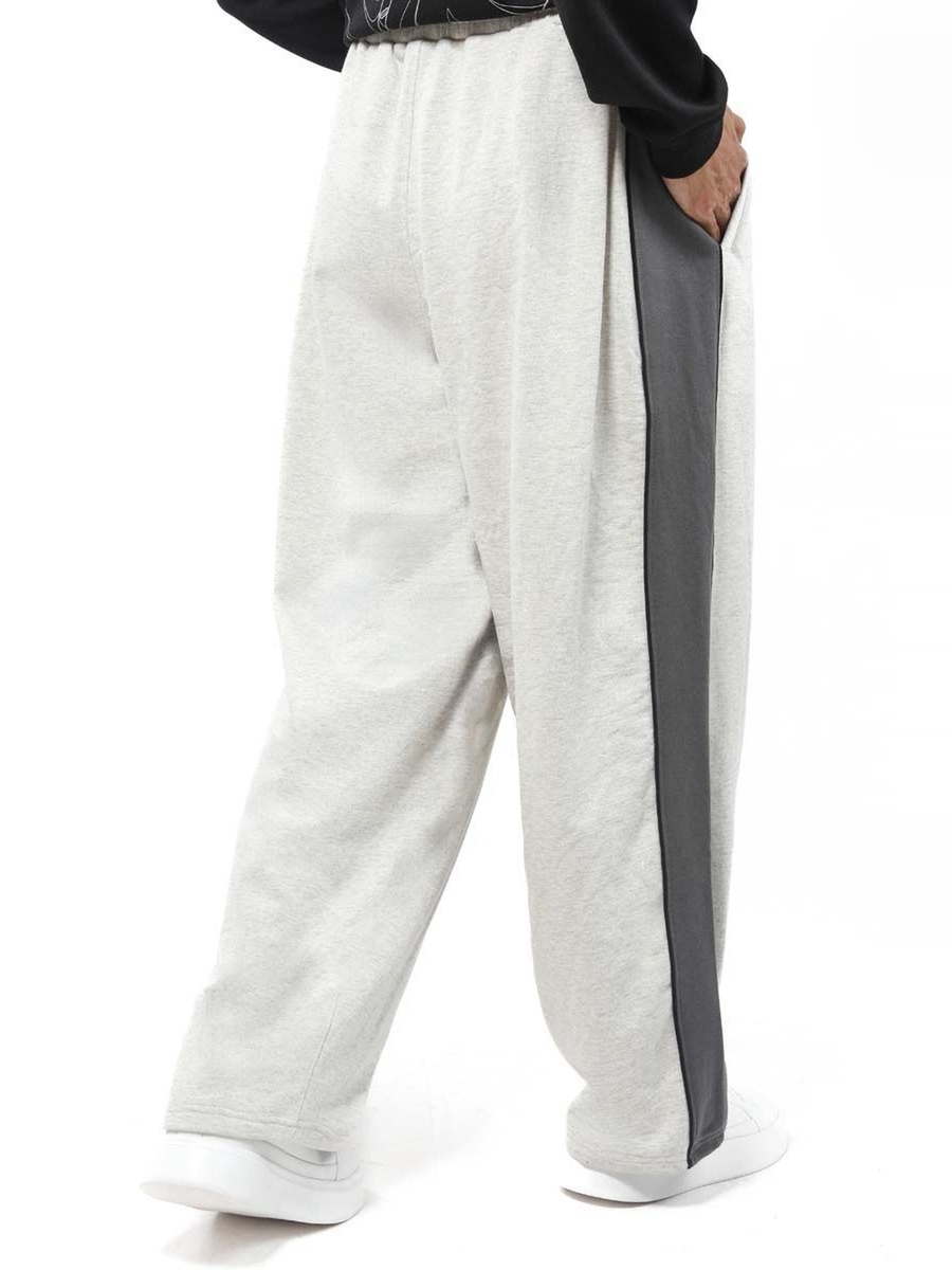 Wide Leg Sweatpants with Side Lining