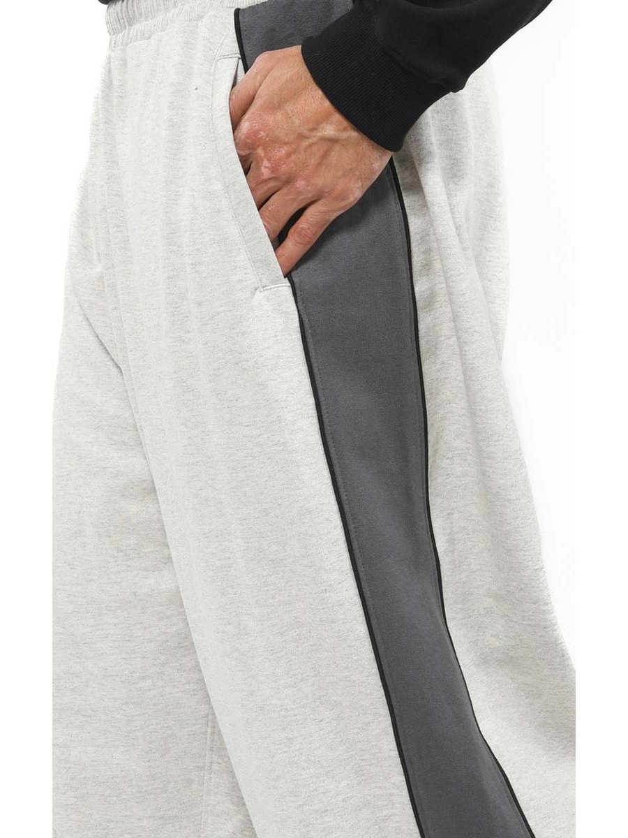 Wide Leg Sweatpants with Side Lining