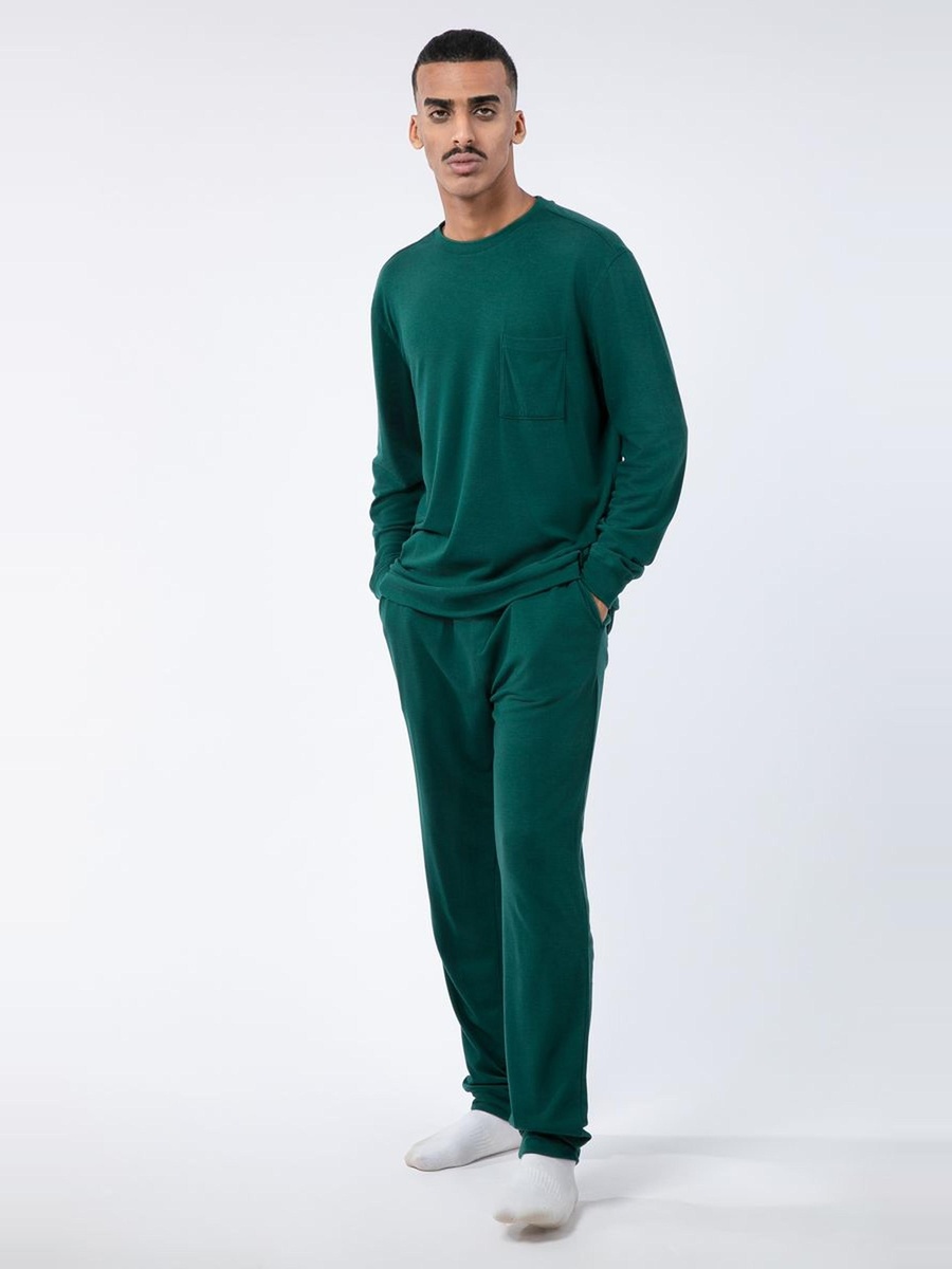 Solid Long Sleeve T-Shirt and Pyjama Set