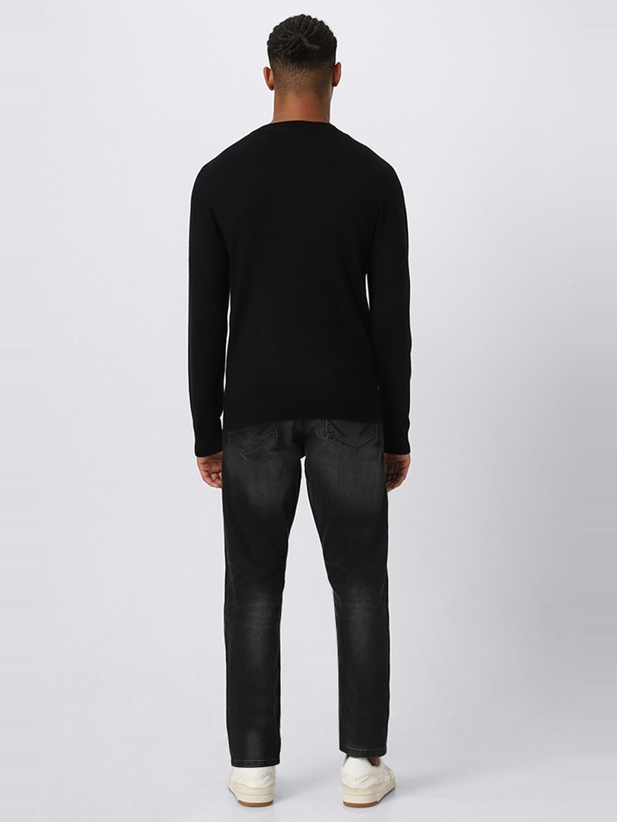 Solid Colored Knitted Sweater