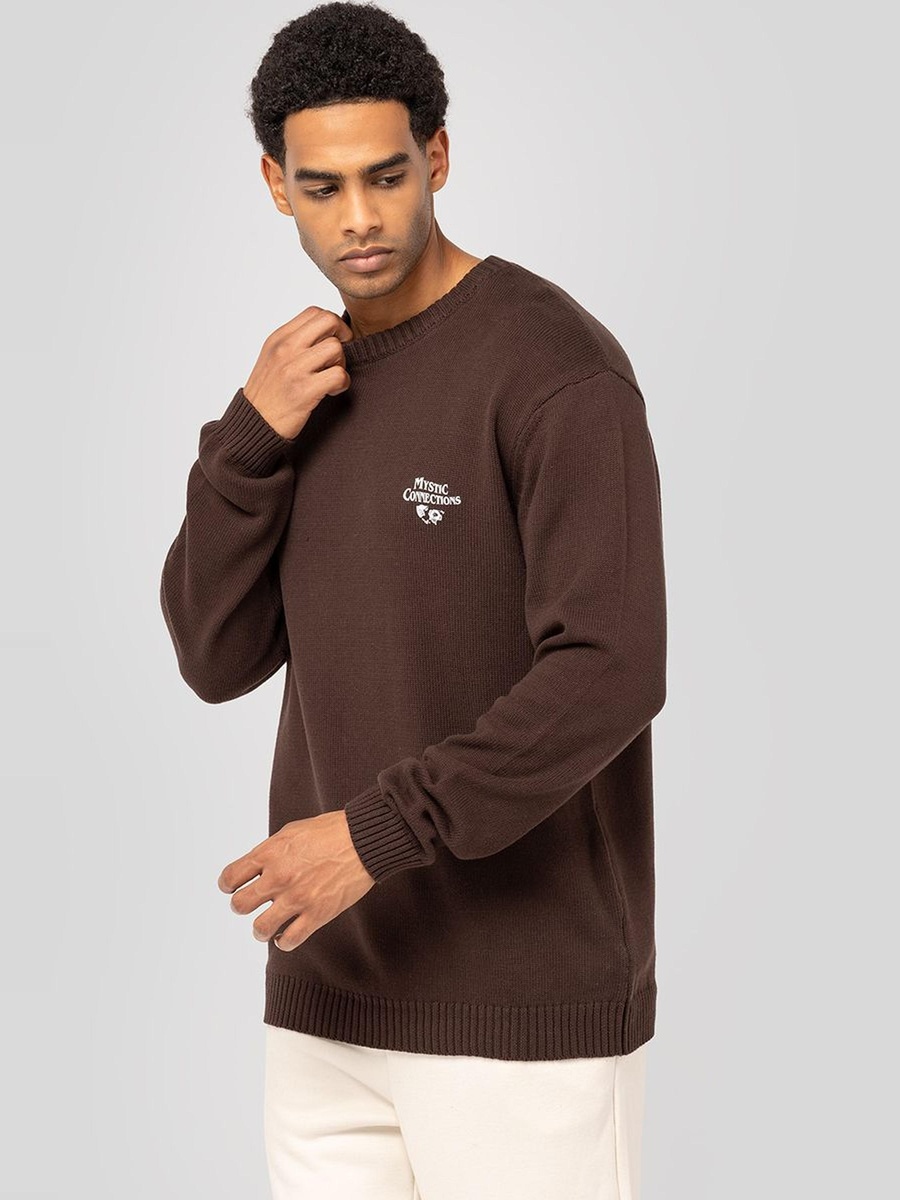 Knitted Sweater with Back Print