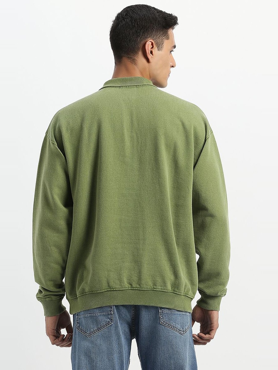 Men Polo Sweatshirt with Half Zip