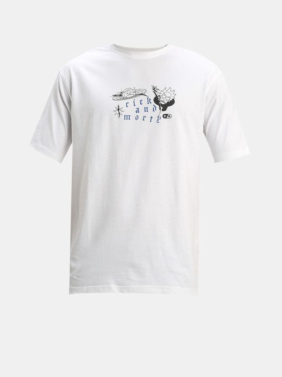 Men Graphic Front and Back Print T-Shirt