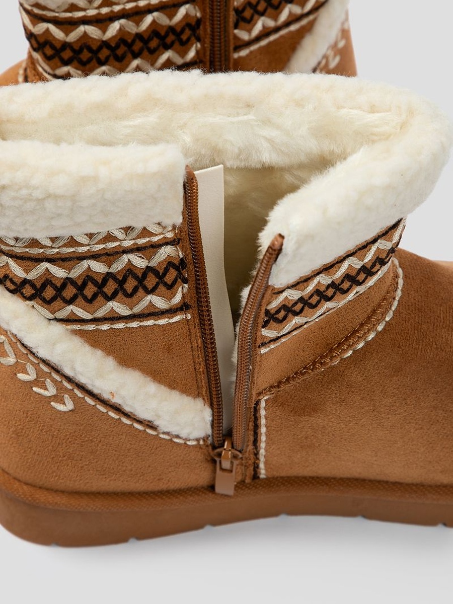 Faux Fur Lined Ankle Boots