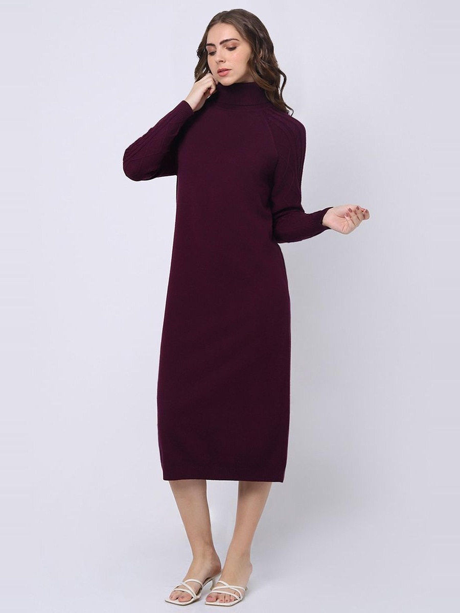 Knitted Dress with Textured Pattern