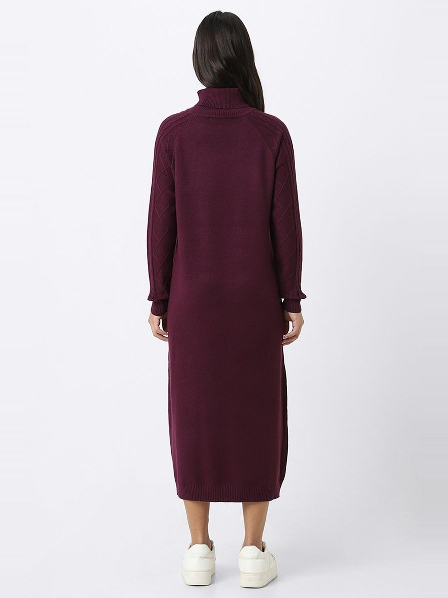 High Neck Knitted Dress