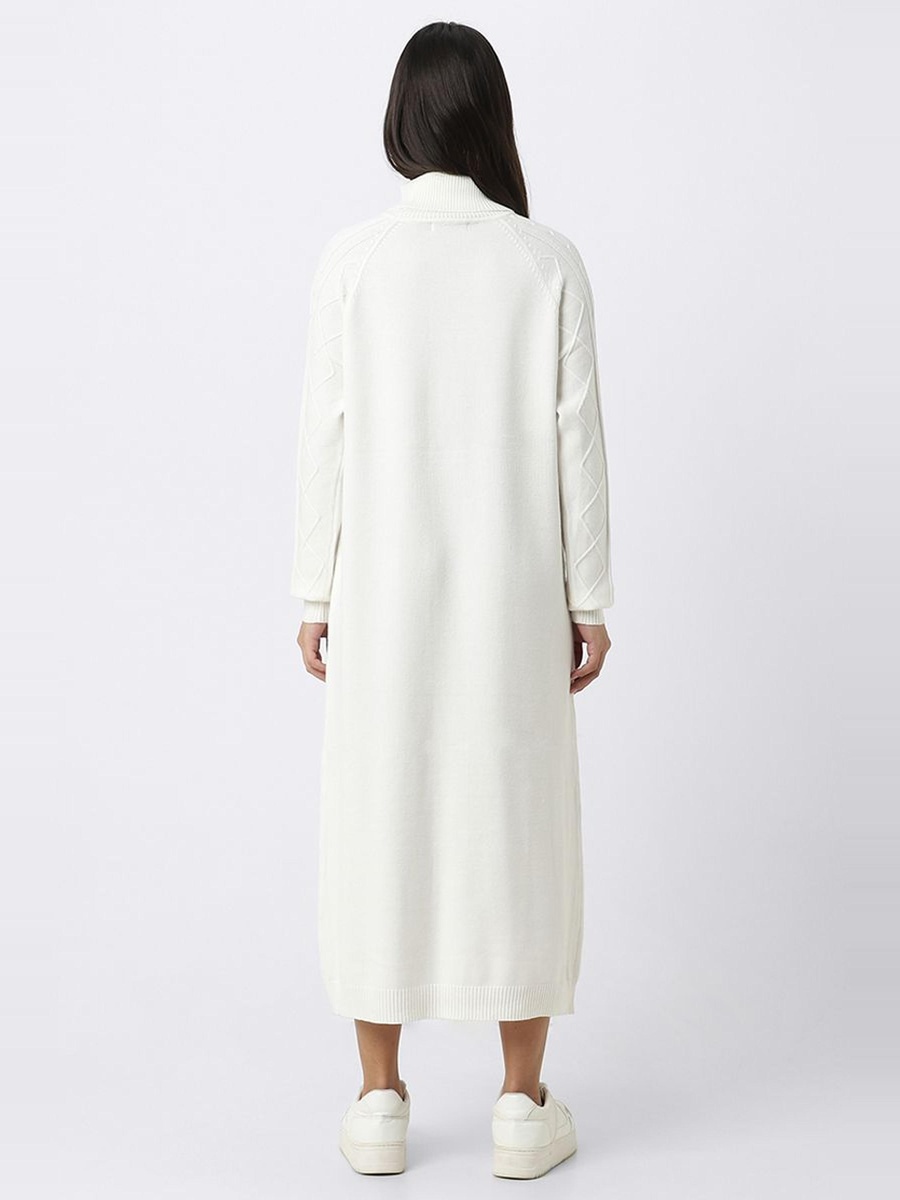 High Neck Knitted Dress