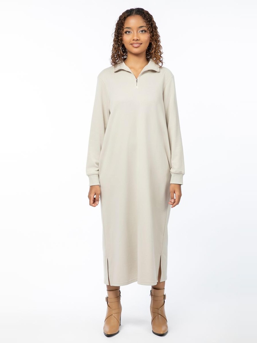 Longline Dress with Side Slits