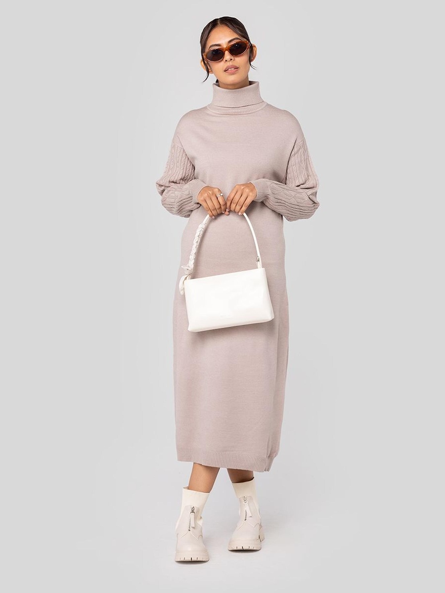 Knitted High Neck Dress