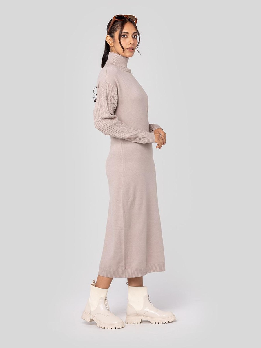 Knitted High Neck Dress