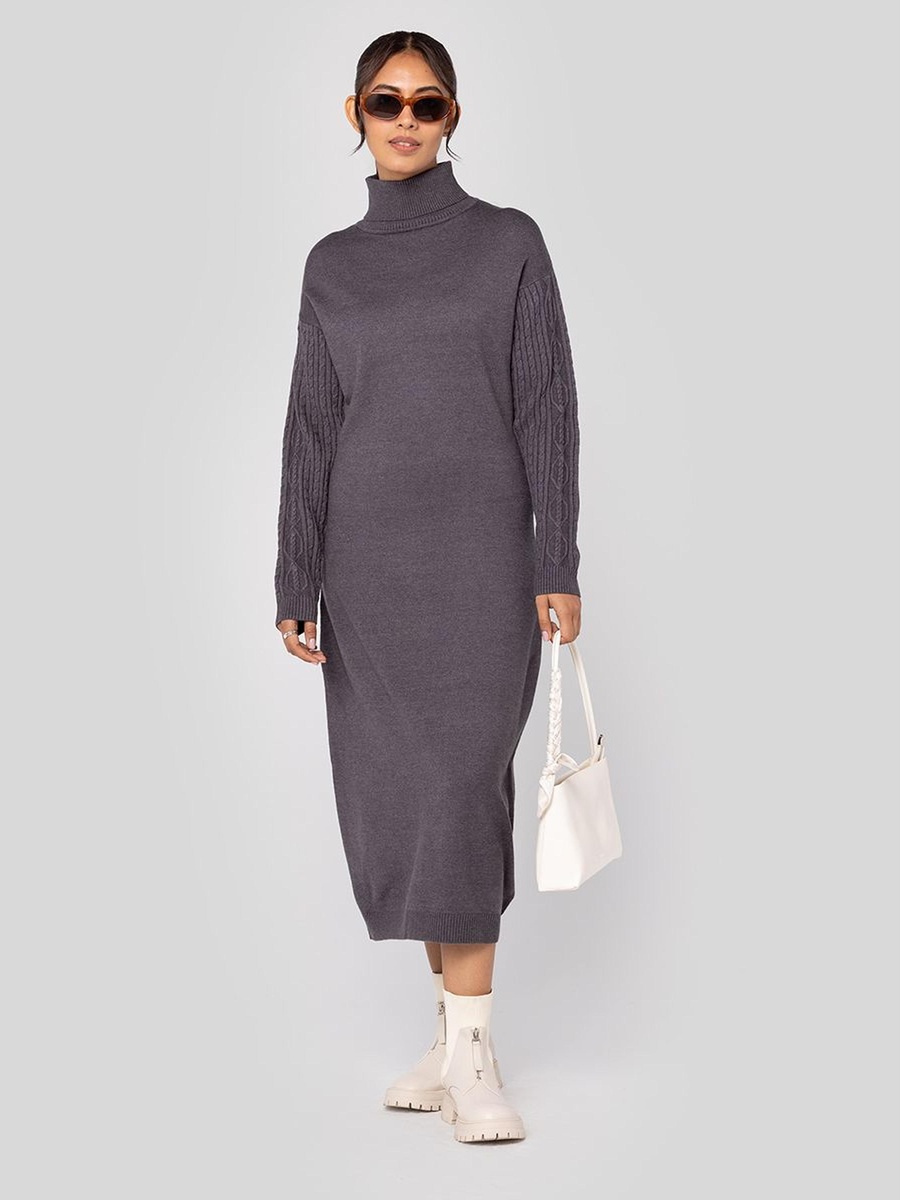Knitted High Neck Dress