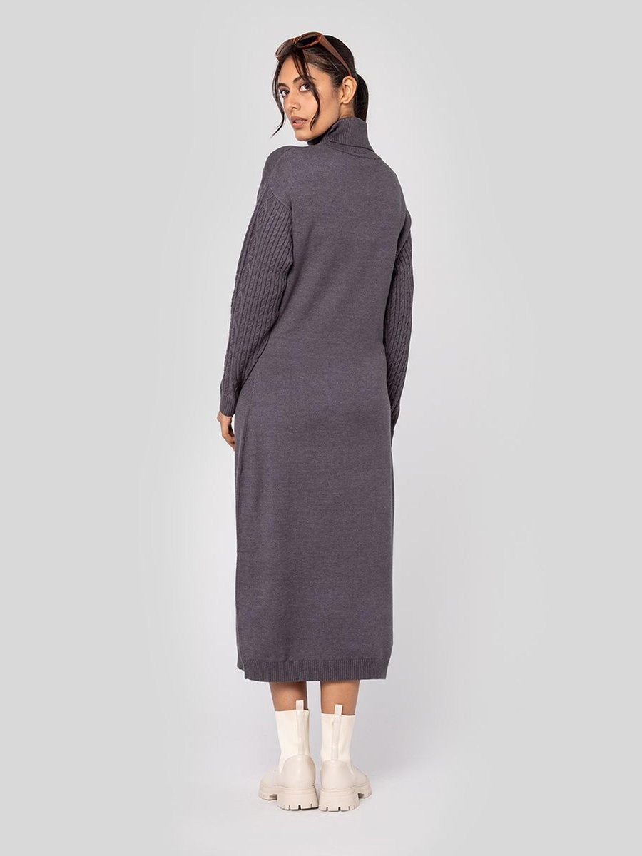 Knitted High Neck Dress