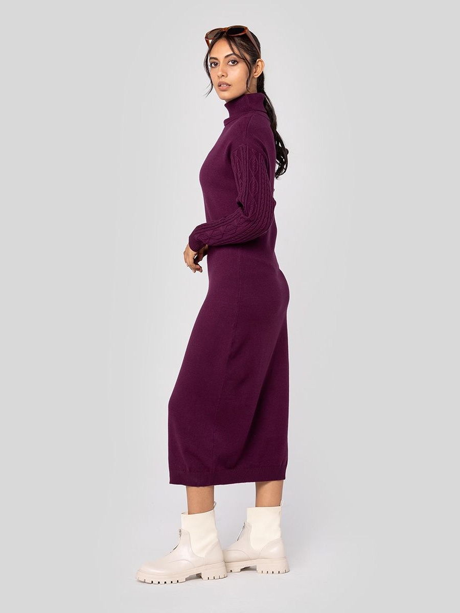 Knitted High Neck Dress