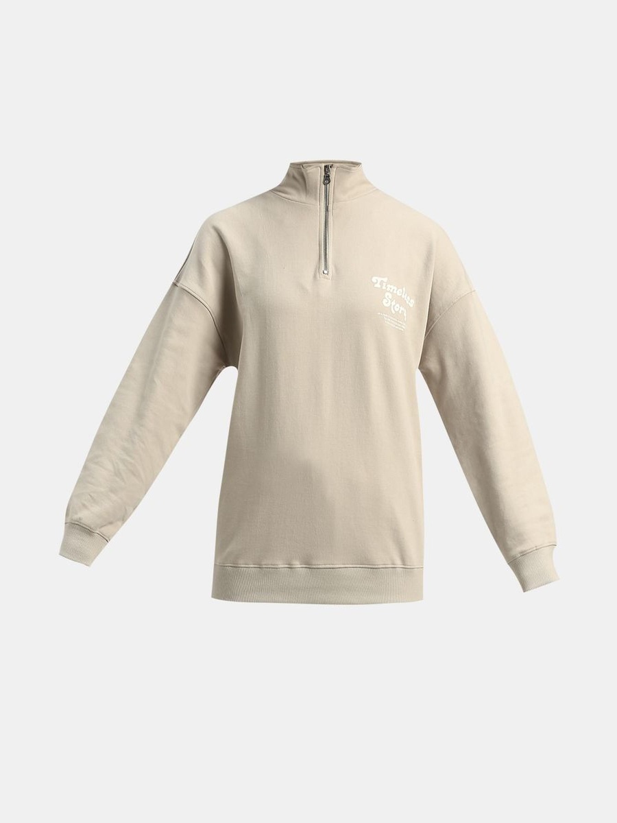 Half-Zip Sweatshirt with Print