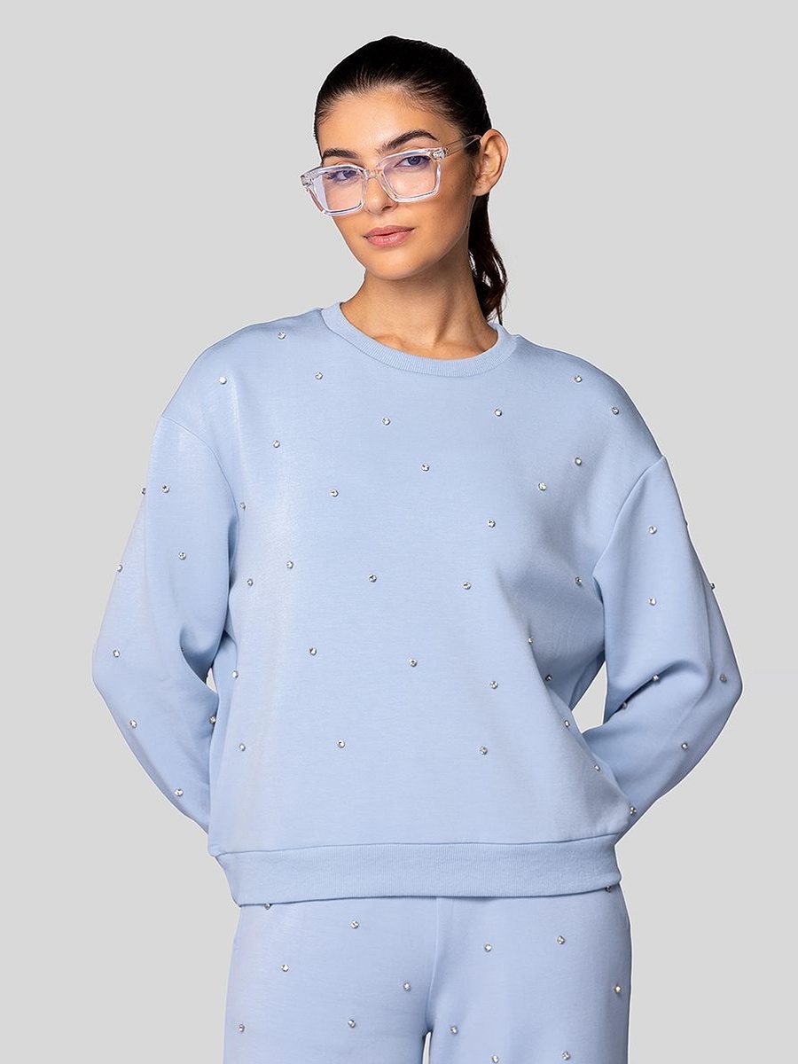 Sweatshirt with Shiny Embellishment