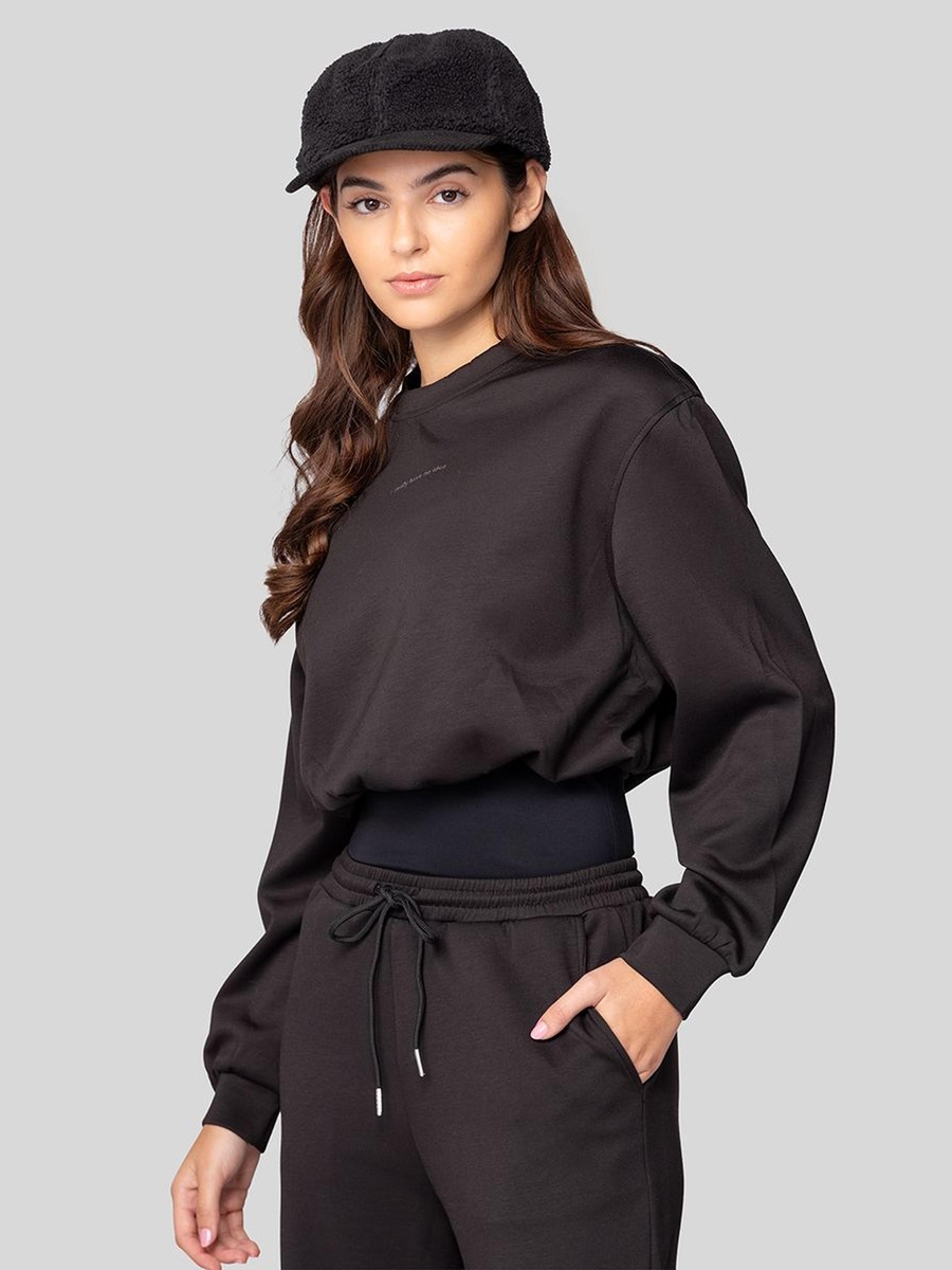 Cropped Printed Sweatshirt
