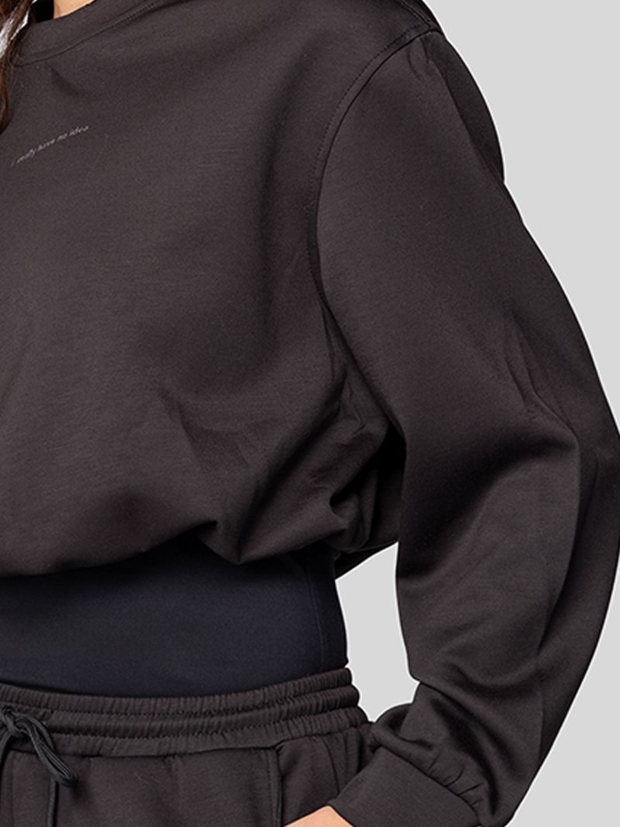Cropped Printed Sweatshirt