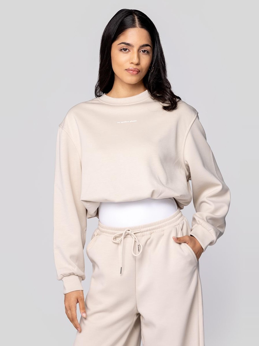 Cropped Printed Sweatshirt