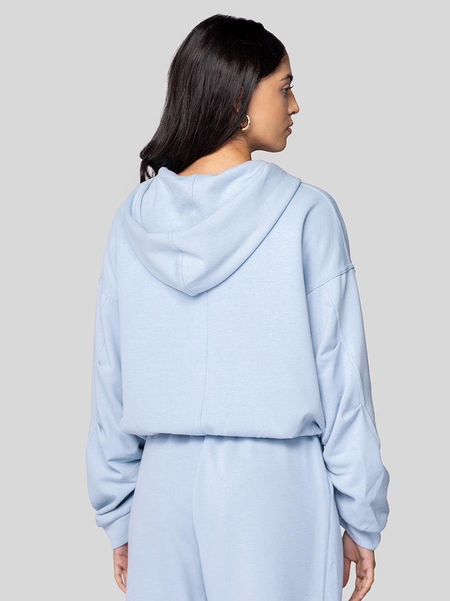 Cropped Zip Up Hoodie