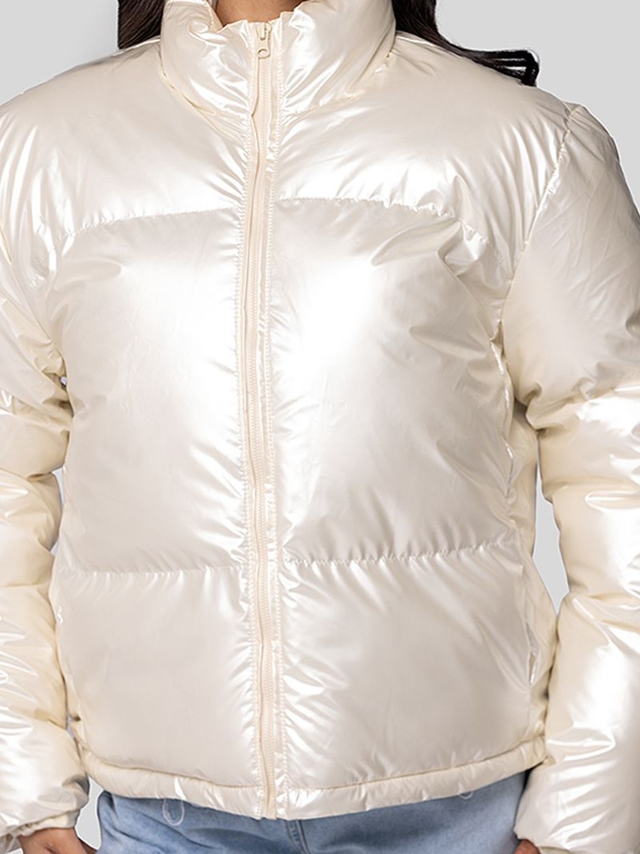 Puffer Jacket with High Collar