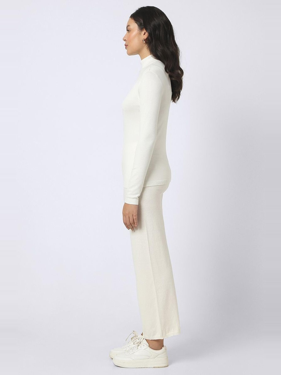 Solid Colored Knitted Pants
