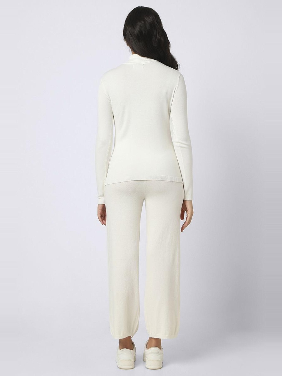 Solid Colored Knitted Pants