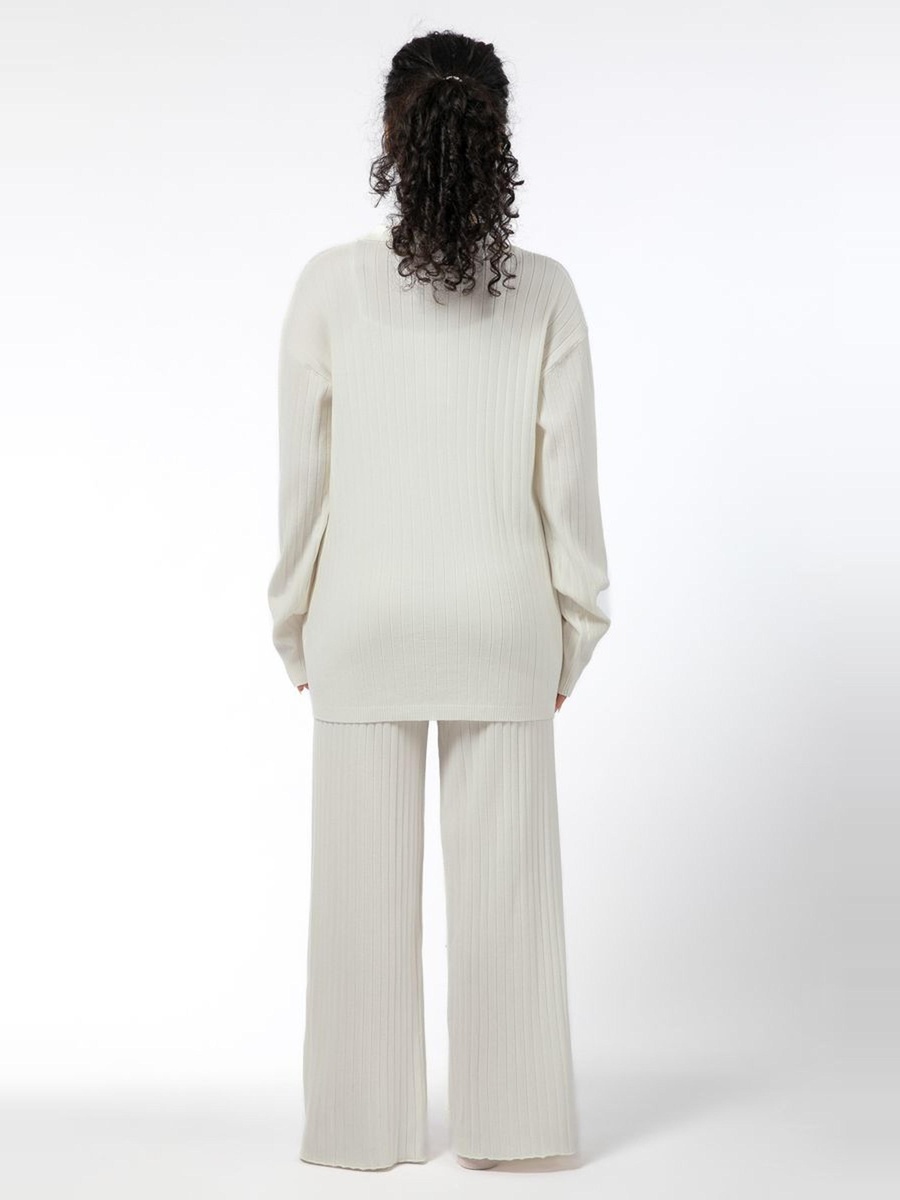 Ribbed Texture Knitted Lounge Top