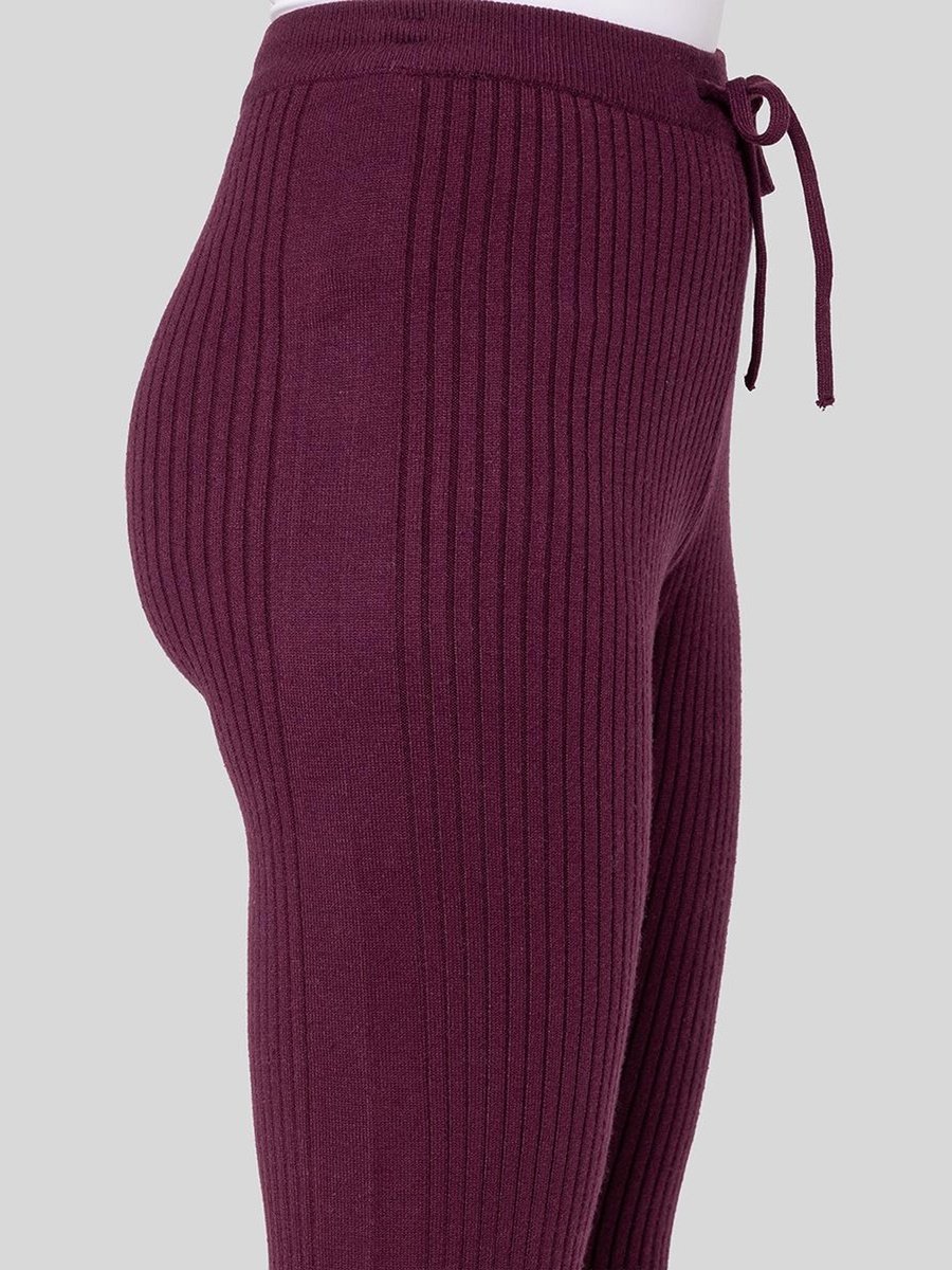 Ribbed Knit Slim Fit Pants