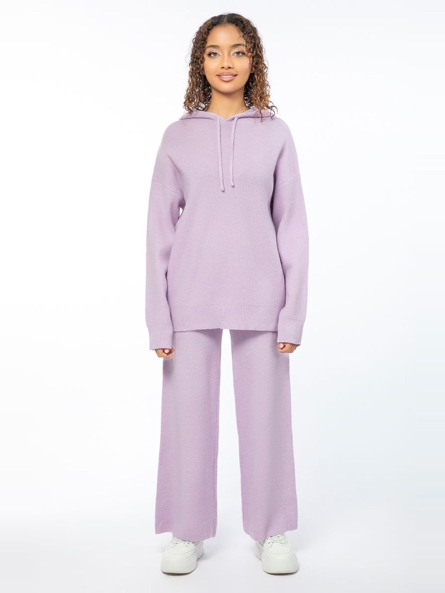 Solid Colored Knitted Pants