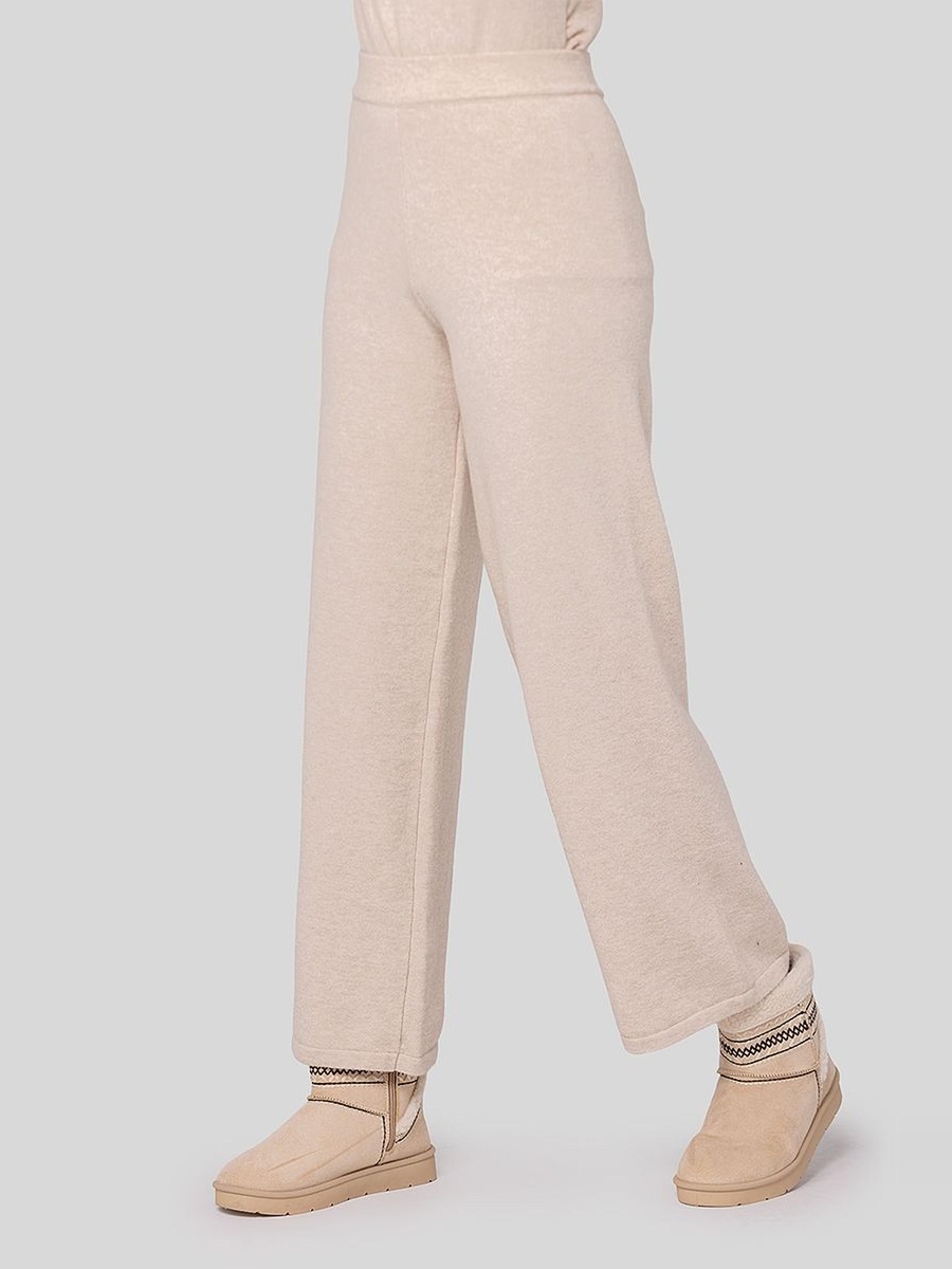 Straight Leg Pants with Elastic Waistband